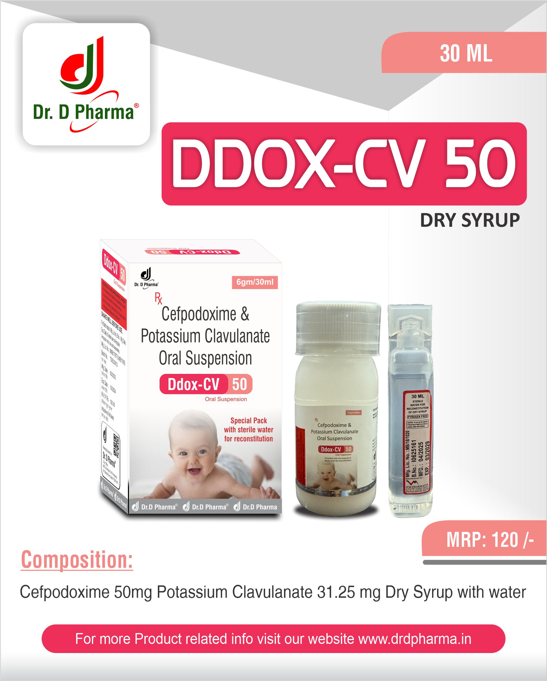 DDOX CLAV 50 DRY SYRUP